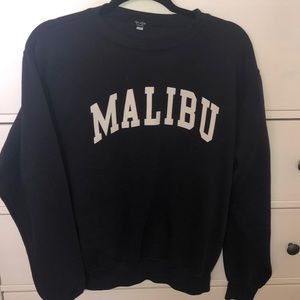 Brandy Melville Malibu Navy Blue Crew Neck